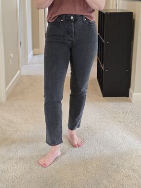 Levi's Button-fly Wedgie Steaight Gray Women's Jeans Size 28